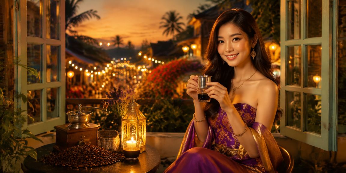 Người dùng Buôn Ma Thuột uống cà phê sáng và kiểm tra kết quả xổ số trực tuyến